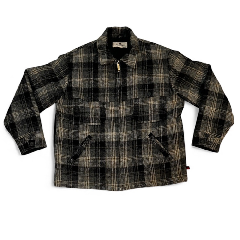 Vintage Woolrich Wool Plaid Zipper Quilted Men's Jacket Coat 16613